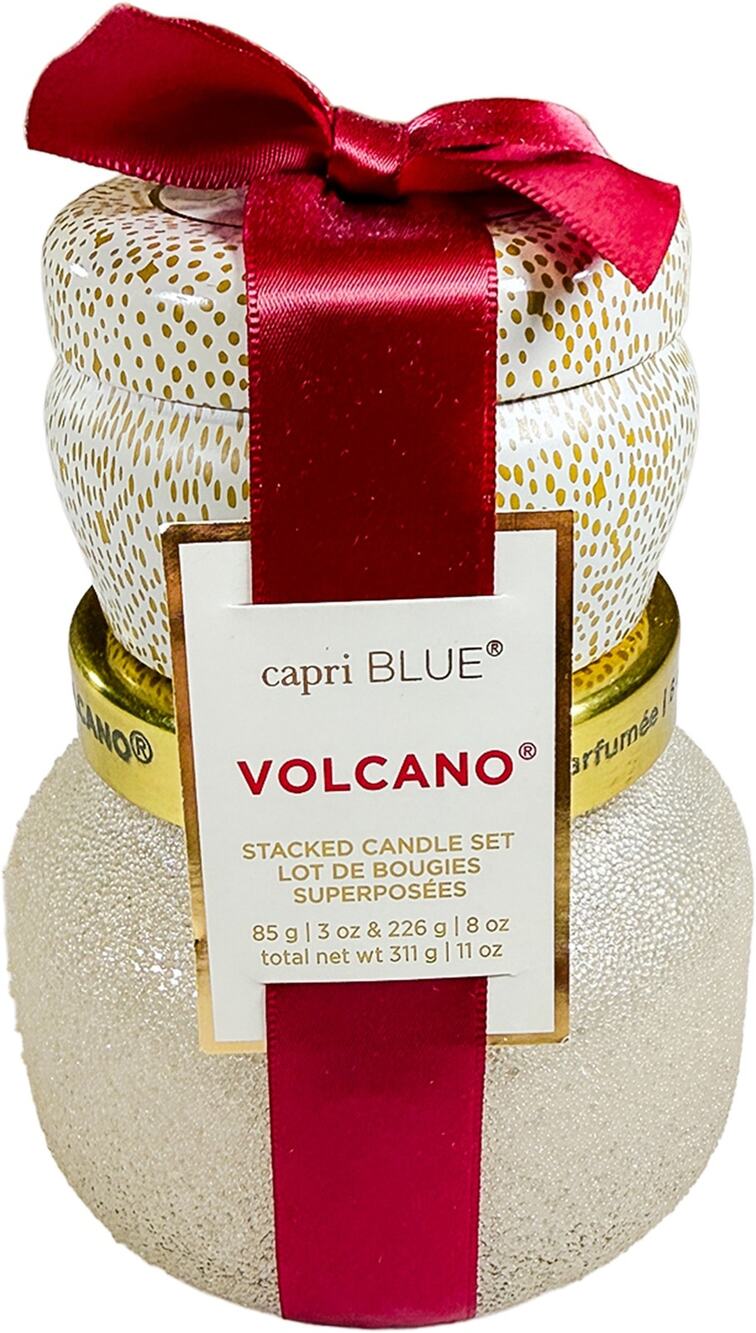 Anthropologie Capri Blue VOLCANO Stacked Candle 11 oz Gift Set New SOLD OUT
